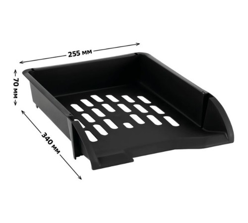 Лоток горизонтальный СТАММ "Лидер" черный
