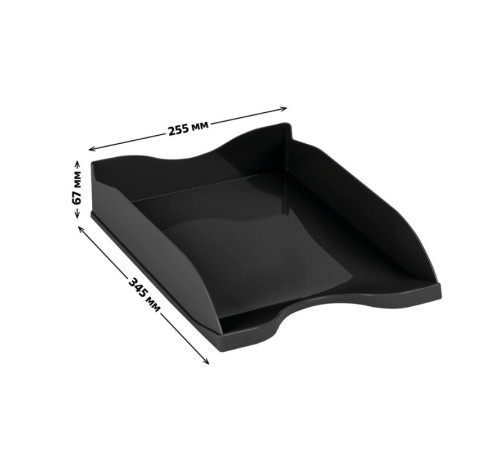 Лоток горизонтальный СТАММ "ТРОПИК" черный