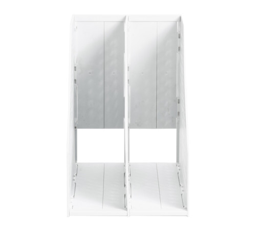 Лоток вертикальный DELI, 3 отделения, складной, серый