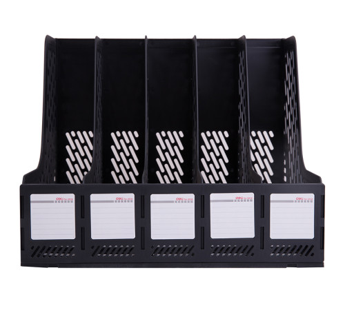 Лоток вертикальный DELI, 5 отделений, чёрный