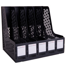 Лоток вертикальный DELI, 5 отделений, чёрный