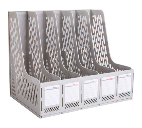 Лоток вертикальный DELI, 5 отделений, серый