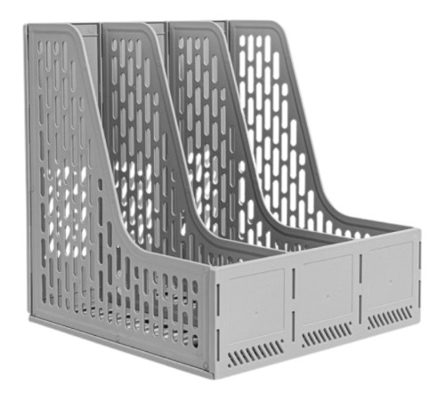Лоток вертикальный DELI "E9843", 3 отделения, серый