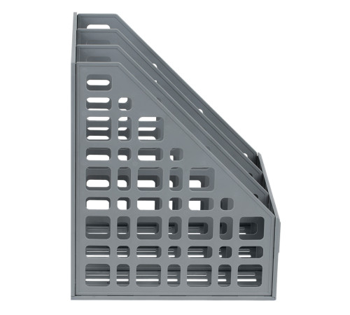 Лоток вертикальный СТАММ, 3 отделения, серый