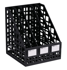 Лоток вертикальный СТАММ, 5 отделений, черный