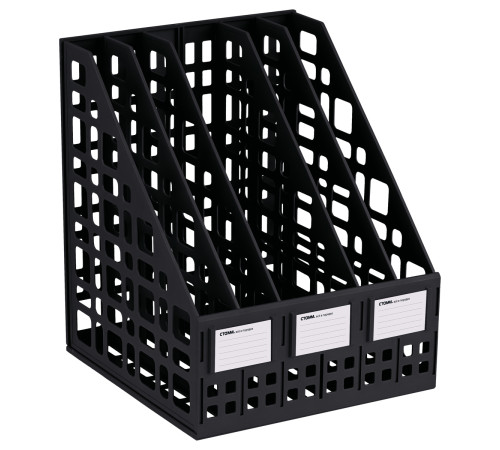 Лоток вертикальный СТАММ, 5 отделений, черный