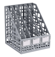 Лоток вертикальный СТАММ, 5 отделений, серый