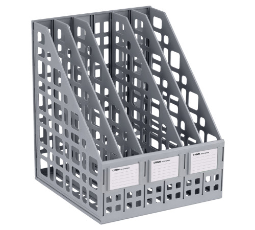 Лоток вертикальный СТАММ, 5 отделений, серый