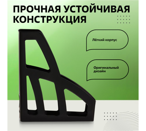 Лоток вертикальный СТАММ "ЛИДЕР", ширина 75 мм., черный