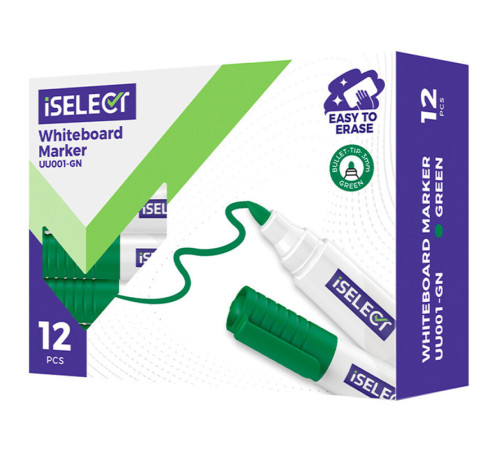 Маркер для доски DELI "i Select" UU001, зеленый