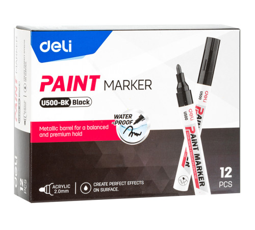 Маркер-краска DELI "Paint" 1.5-2 мм,  черный