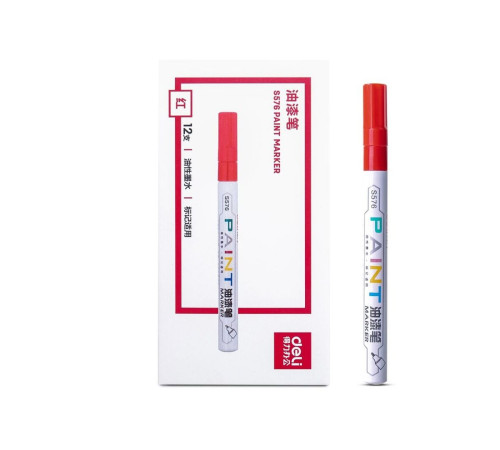 Маркер-краска DELI "Paint" 1.5-2 мм, красный