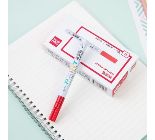 Маркер-краска DELI "Paint" 1.5-2 мм, красный