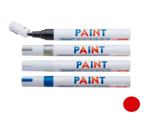 Маркер-краска лаковый "PAINT", 1,5-3 мм, красный