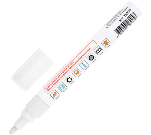 Маркер-краска STAFF нитро основа, 2-4 мм, белый