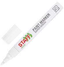 Маркер-краска STAFF нитро основа, 2-4 мм, белый