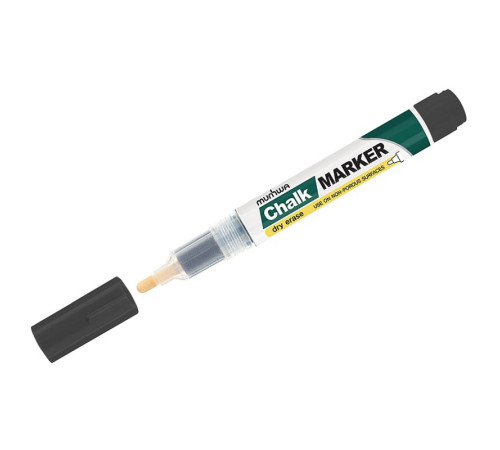 Маркер меловой "MunHwa Chalk", 3мм, круглый, быстросохнующая основа , чёрный, 1шт/уп