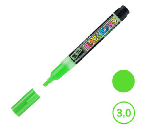 Маркер меловой "MunHwa Chalk", 3мм, круглый, быстросохнующая основа , зелёный, 1шт/уп