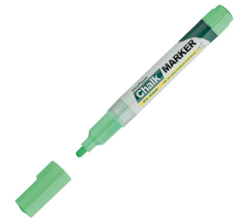 Маркер меловой "MunHwa Chalk", 3мм, круглый, быстросохнующая основа , зелёный, 1шт/уп