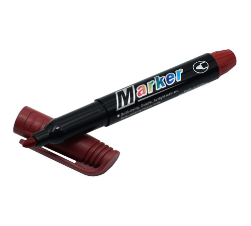 Маркер перманентный BASY "FL-6011" 1-3 мм, красный