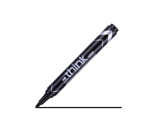 Маркер перманентный DELI "U100" 1-3 мм, черный