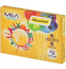 Мел школьный Silwerhof "Солнечная коллекция", белый, 9 шт., квадратный, картонная коробка