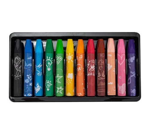 Мелки восковые Deli "Color Emotion", пастельные,  масляные, 12 цветов, картон