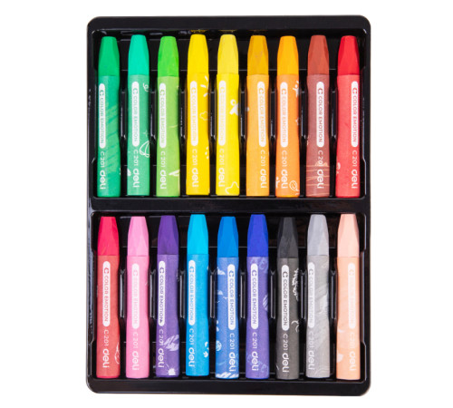 Мелки восковые Deli "Color Emotion", пастельные, масляные, 18 цветов, картон