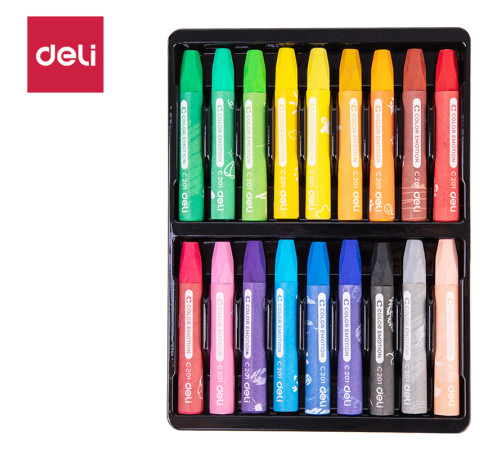 Мелки восковые Deli "Color Emotion", пастельные, масляные, 18 цветов, картон