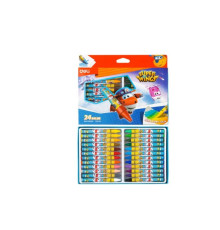 Мелки восковые Deli "Super Wings", пастельные, 24 цвета, картон