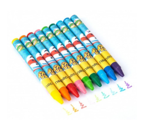 Мелки восковые Deli "Super Wings", пастельные, 24 цвета, картон