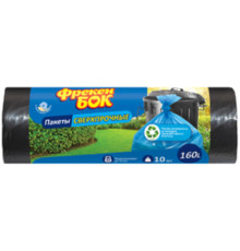 Мешки для мусора "Фрекен Бок", 160 литров, 10 штук в рулоне, черные