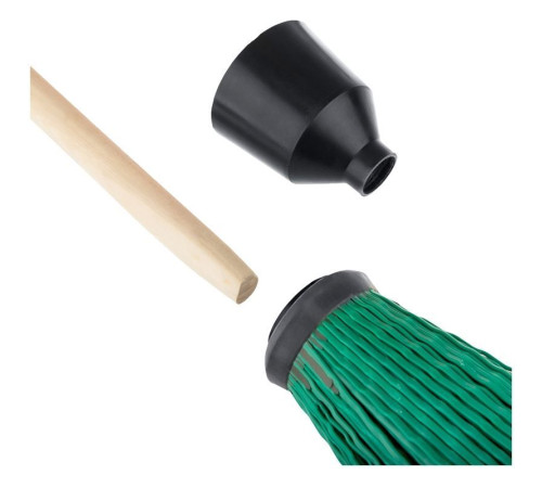 Метла для улицы Vega, круглая классическая, с деревянным черенком 120см