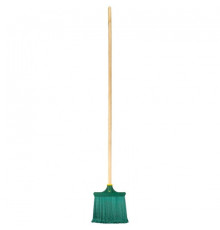 Метла для улицы Vega, малая, плоская распушенная, с деревянным черенком 120см
