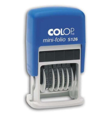 Мини-нумератор COLOP "S126" 6-ти разрядный, 3,8 мм, синий
