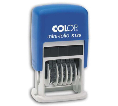 Мини-нумератор COLOP "S126" 6-ти разрядный, 3,8 мм, синий
