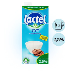 Молоко "Lactel" ультрапастеризованное 2,5%, 1 литр