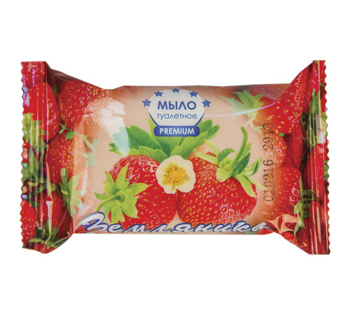 Мыло туалетное ММЗ "Земляника", флоу-пак, 75 гр