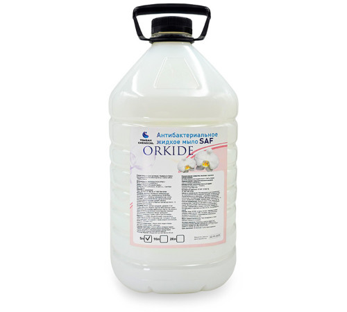 Мыло жидкое антибактериальное SAF "Орхидея" в канистре, 5 литров