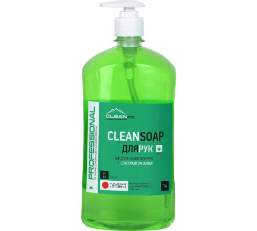 Мыло жидкое для рук "Clean Soap", алоэ, 1 л
