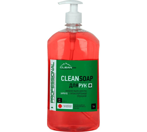 Мыло жидкое для рук "Clean Soap", арбуз, 1 л