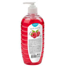 Мыло жидкое Vega "Малина", с дозатором, 500мл