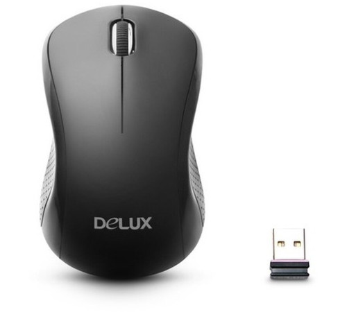 Мышь беспроводная Delux DLM-391OGB черная USB