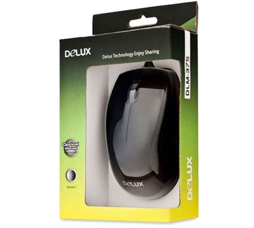 Мышь Delux DLM-375OUB черная USB