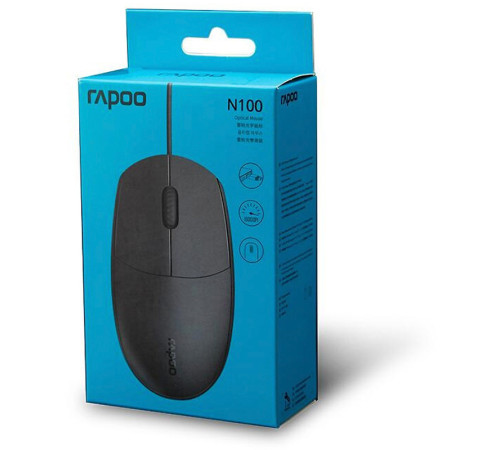 Мышь компьютерная Rapoo N100 Чёрный