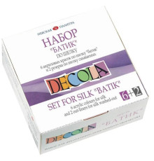 Набор акриловых красок и контуров ЗХК "Decola" Батик, по шелку, картон.