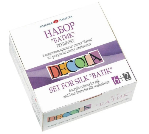 Набор акриловых красок и контуров ЗХК "Decola" Батик, по шелку, картон.