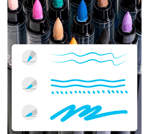 Набор акриловых маркеров Deli HM361, универсальные, 12 цветов