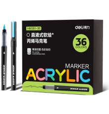Набор акриловых маркеров Deli HM361, универсальные, 36 цветов