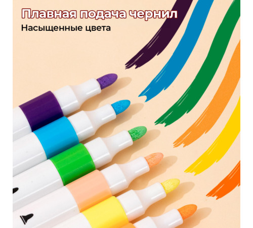 Набор акриловых маркеров Deli "Color Emotion" C191, универсальные, 12 цветов